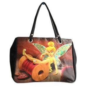 Disney Tinkerbell Tote Handbag Purse Multicolor Sequins Gems Sewing Thread 14x10